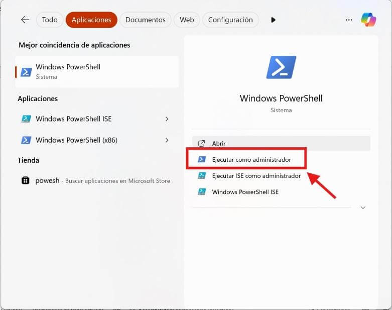 Abrir Windows PowerShell