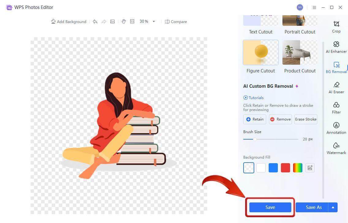 Guardar la imagen editada