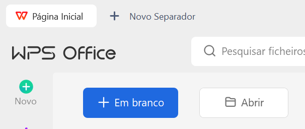abrindo modelo de recibo no WPS
