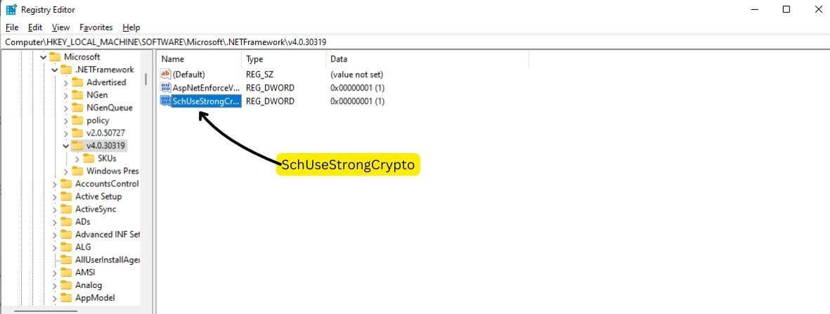 SchUseStrongCrypto