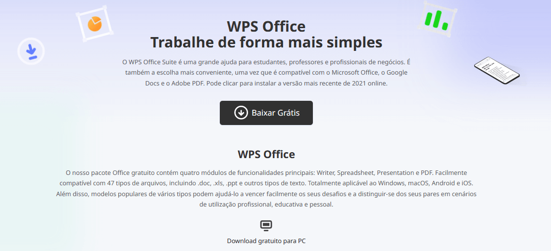 página de download do WPS