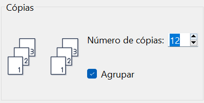 alterando o número de cópias da impressão no WPS