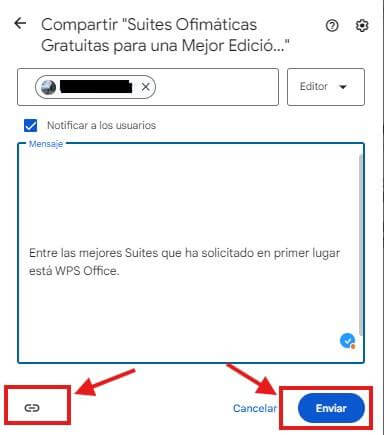 Copiar enlace o compartir por correo electrónico
