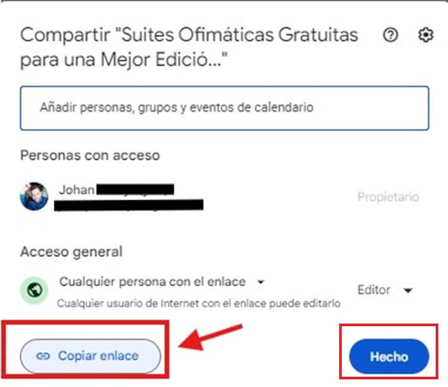 Compartir archivos con otros