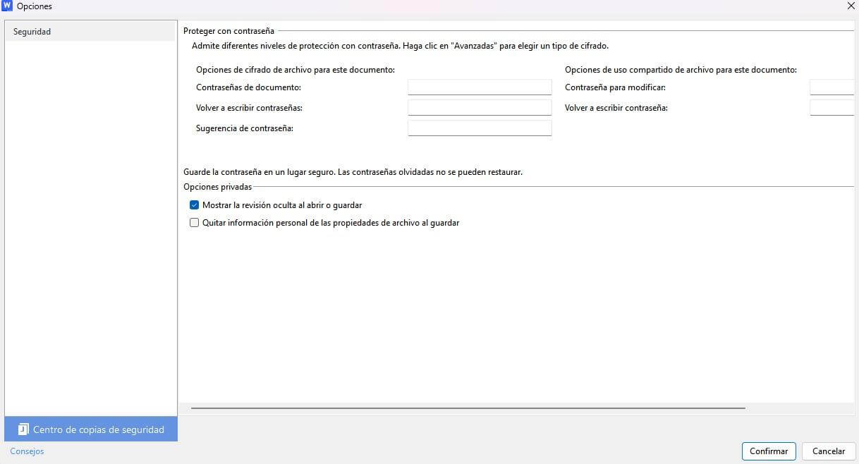 Cifrar Documento de WPS Office