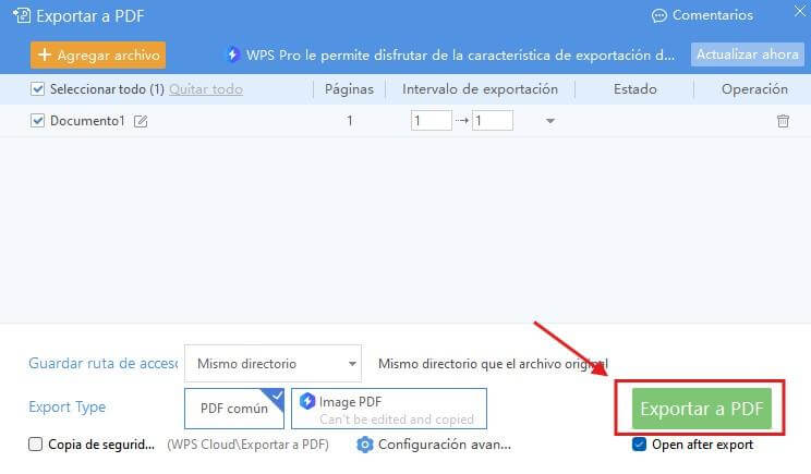 Exportar a PDF