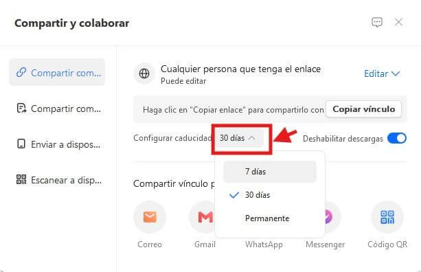 Configurar una Fecha de Caducidad