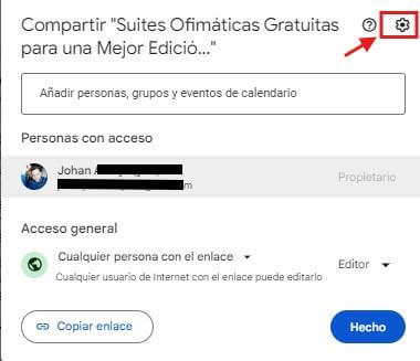 Configuración de Uso Compartido de Documentos de Google