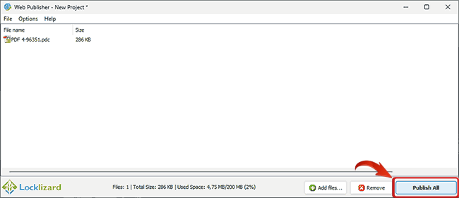 Locklizard Web Publisher