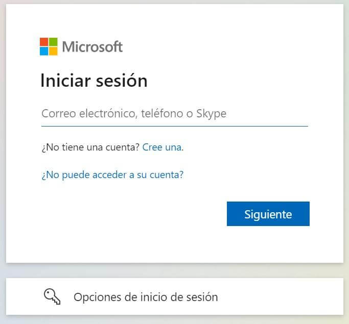Introducir las credenciales de inicio de sesión para iniciar sesión en Microsoft Office Web