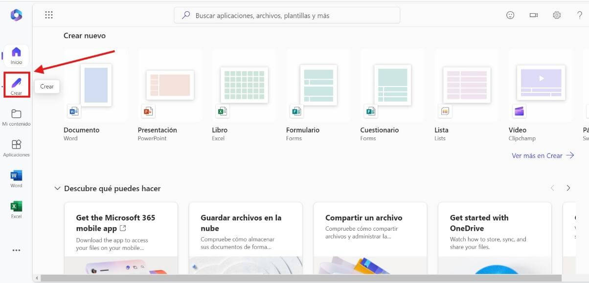 Crear un documento y mucho más con la versión web de Microsoft Office