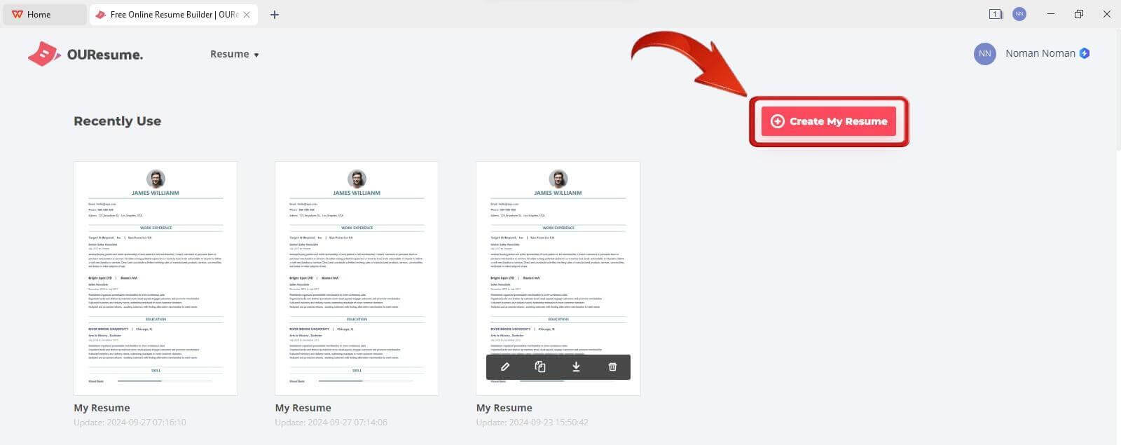 Crear un currículum desde cero con la ayuda de WPS AI