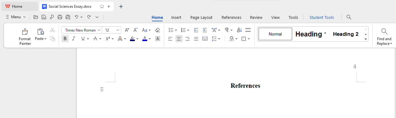 Página de referencias.