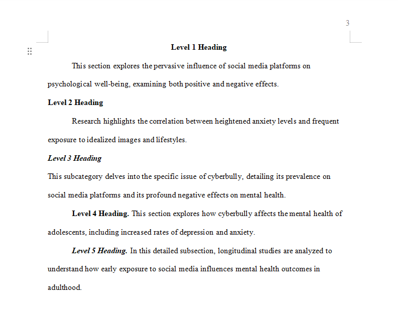 Formato de encabezados APA.