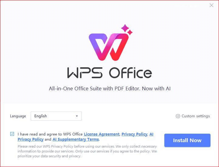 Instalar WPS Office.