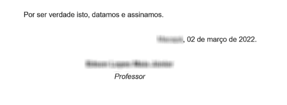 outro erro ao fazer sua declaração