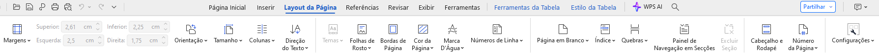 Layout da Página