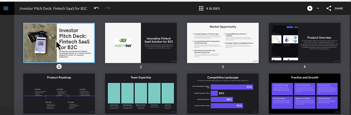 Beautiful.ai generated pitch deck