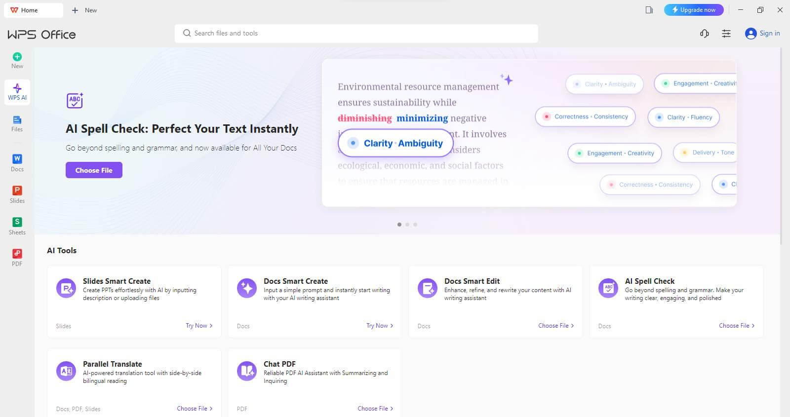 WPS AI Interface