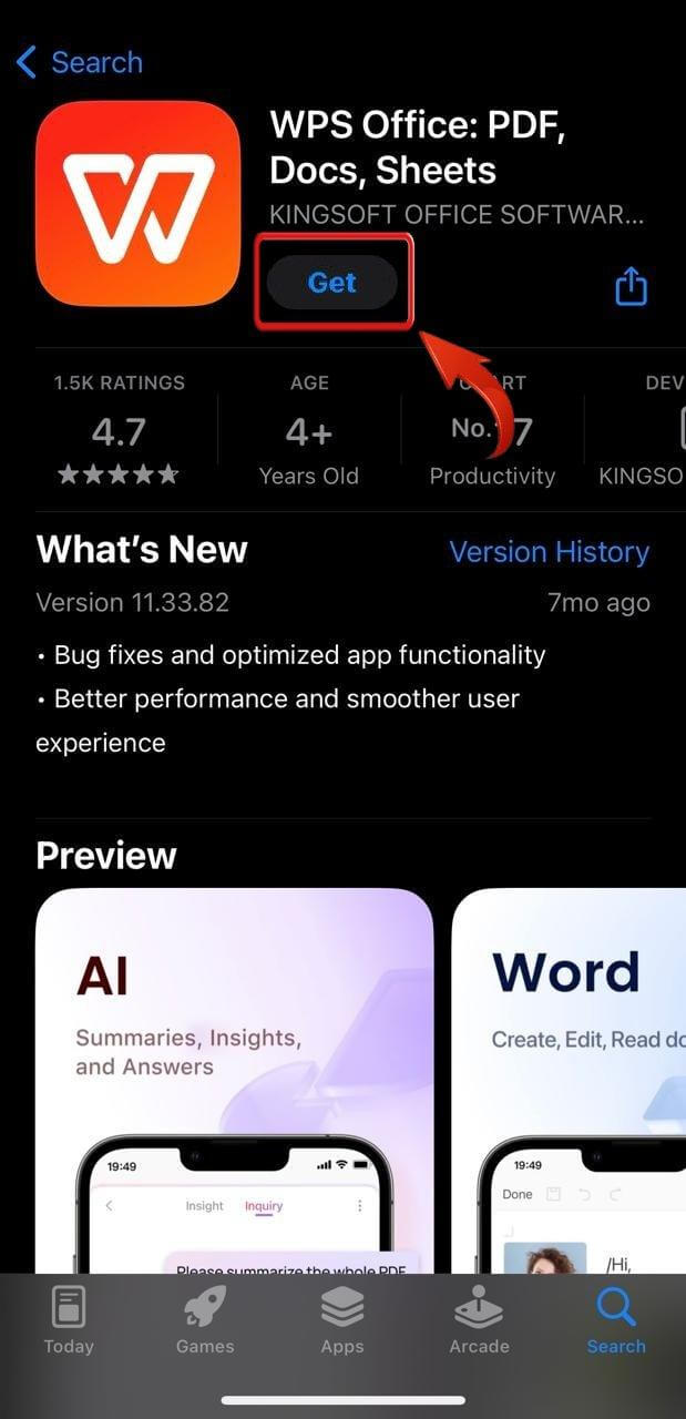 Download WPS Office on your Mobile