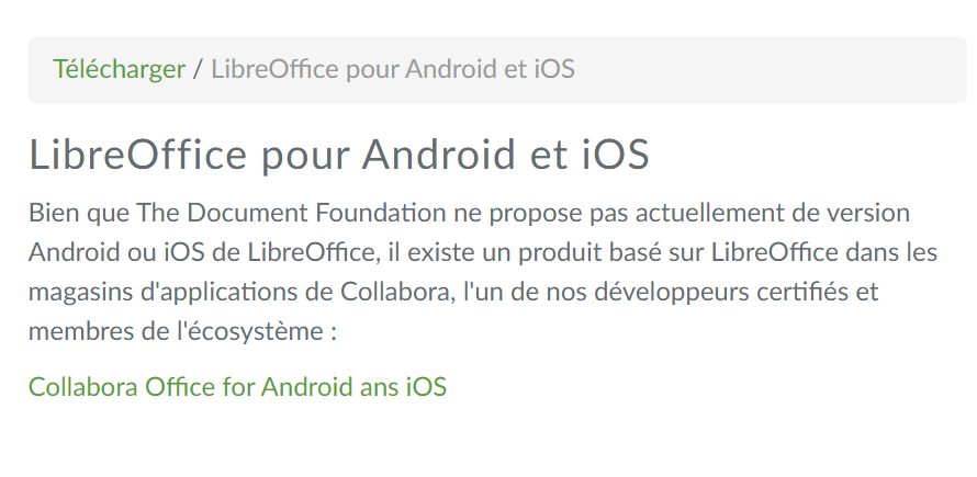 LibreOffice Calc pour votre téléphone