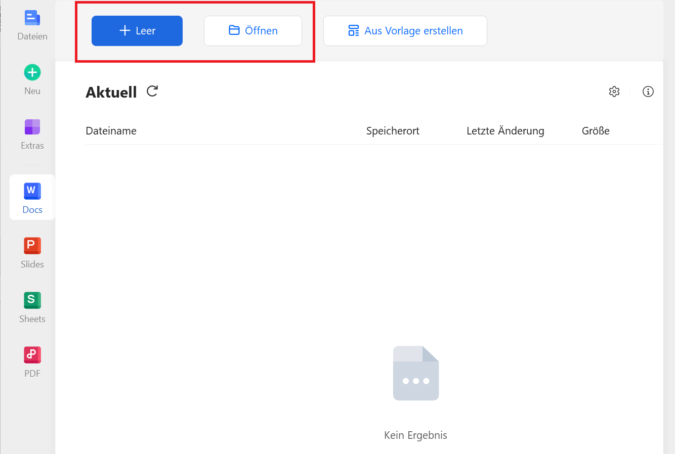 Öffnen oder erstellen