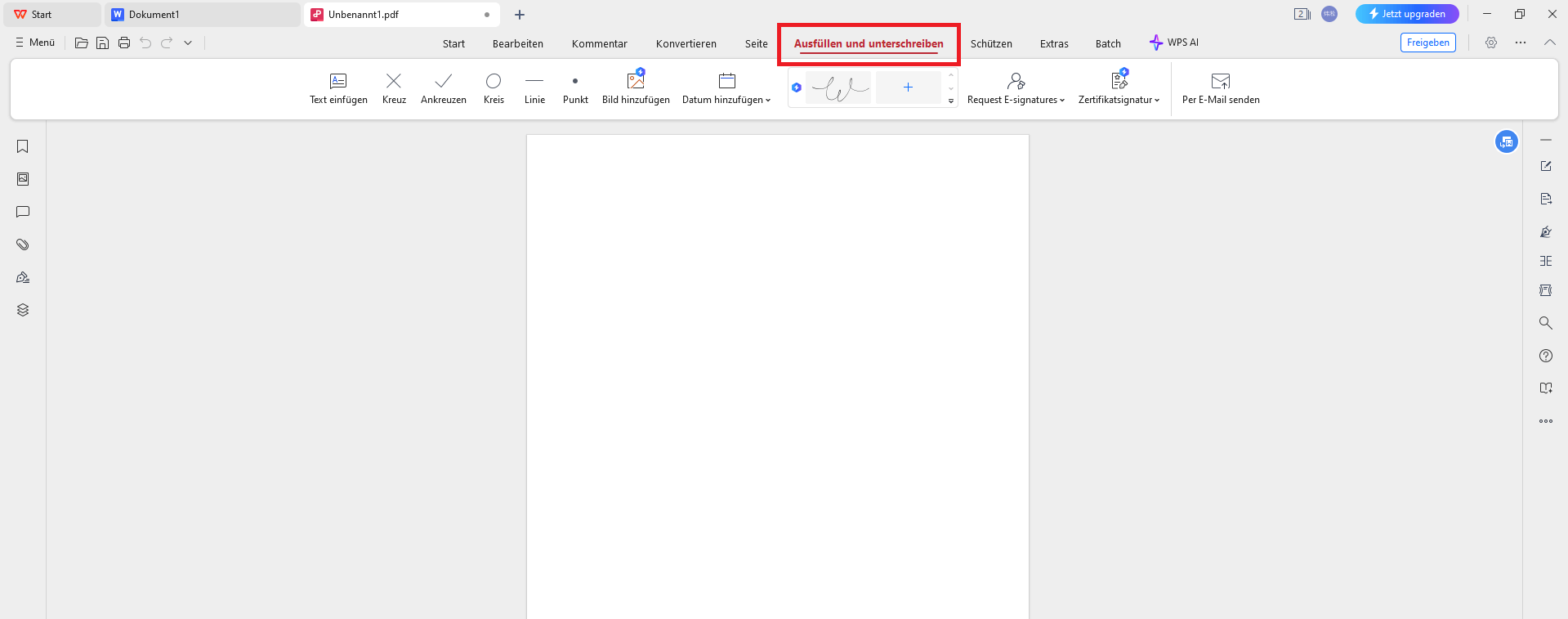WPS PDF Ausfüllen & Unterschreiben