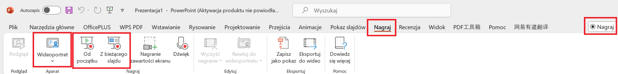 Opcje nagrywania slajdów w Microsoft PowerPoint
