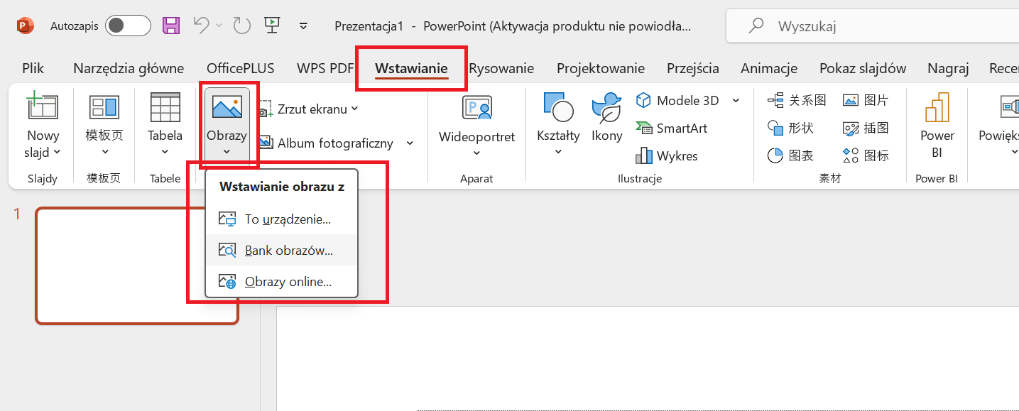 Instrukcje obrazów ze stocków w PowerPoint