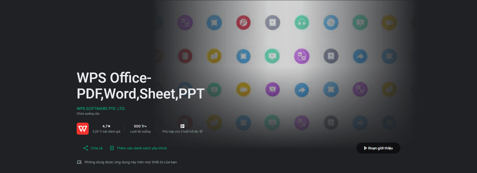 WPS trên Google Play Store