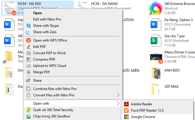 Open with Chrome
