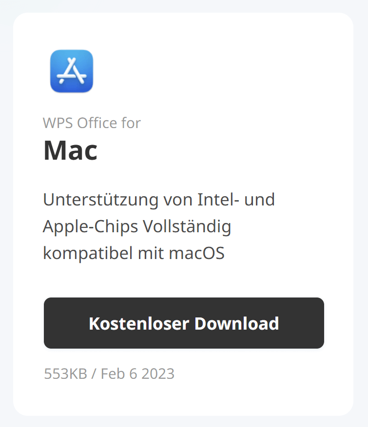 WPS Office Version für Mac