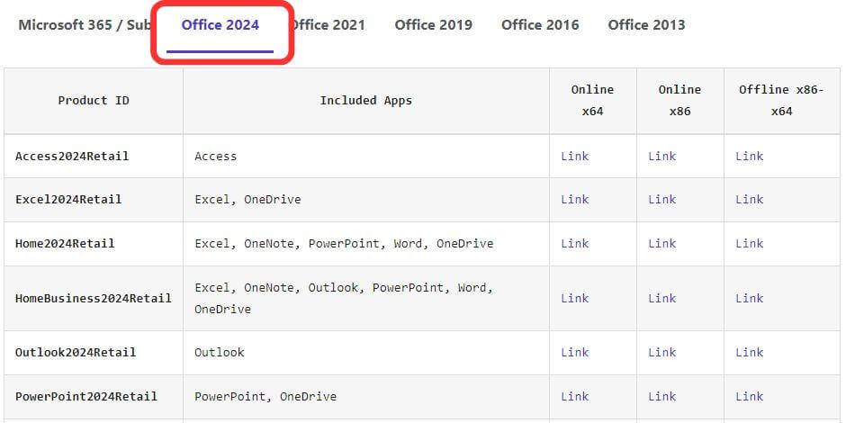  حدد تبويب Office 2024
