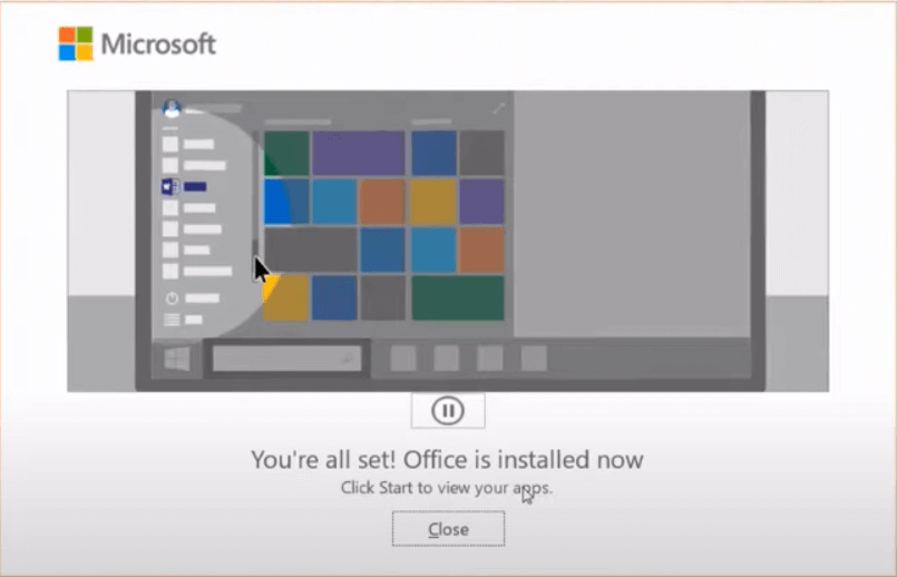 завершено встановлення Microsoft Office