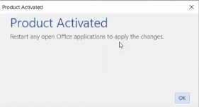 активирований продукт Microsoft Office 2021 Professional Plus
