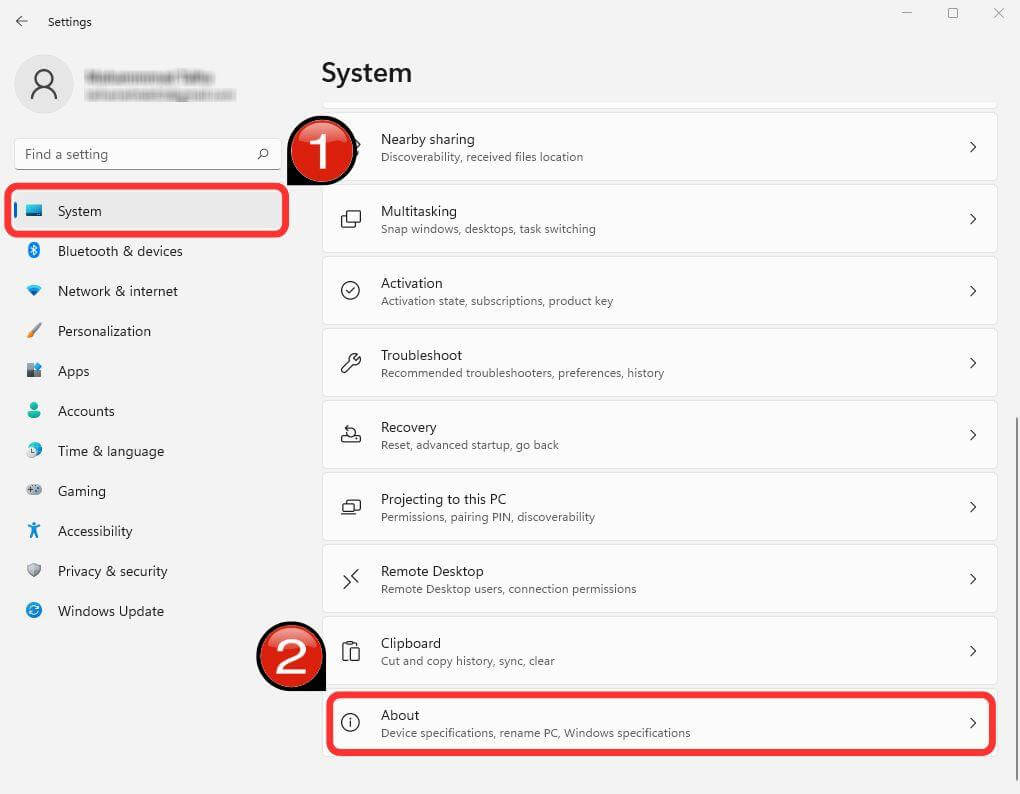  معلومات النظام في Windows