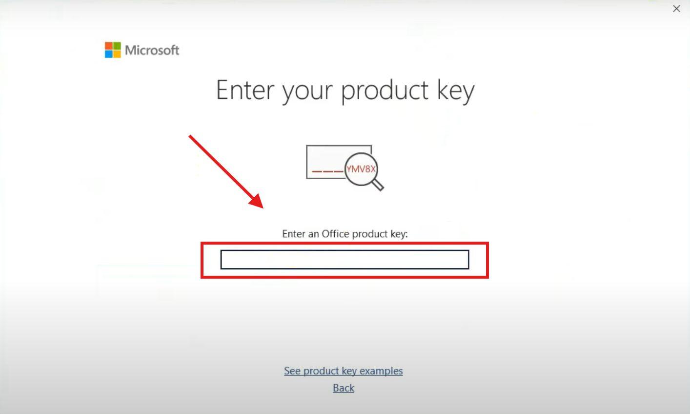Tampilan saat akan memasukkan 25 digit (alphanumeric)