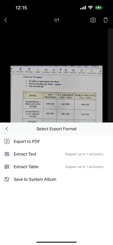 Export file