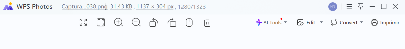 opções de edição no WPS Office