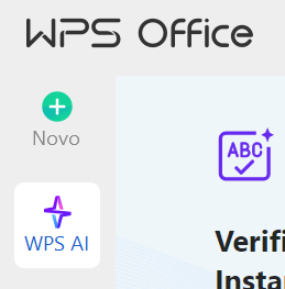 abrindo o WPS AI