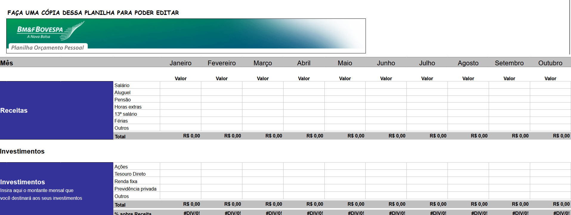 exemplo de modelo de planilha de gastos