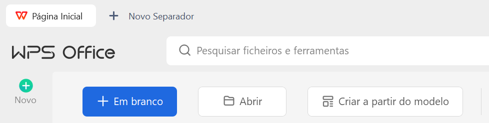 botão criar a partir de modelo