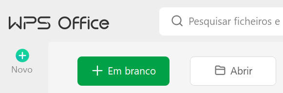 opções para criar planilhas no WPS