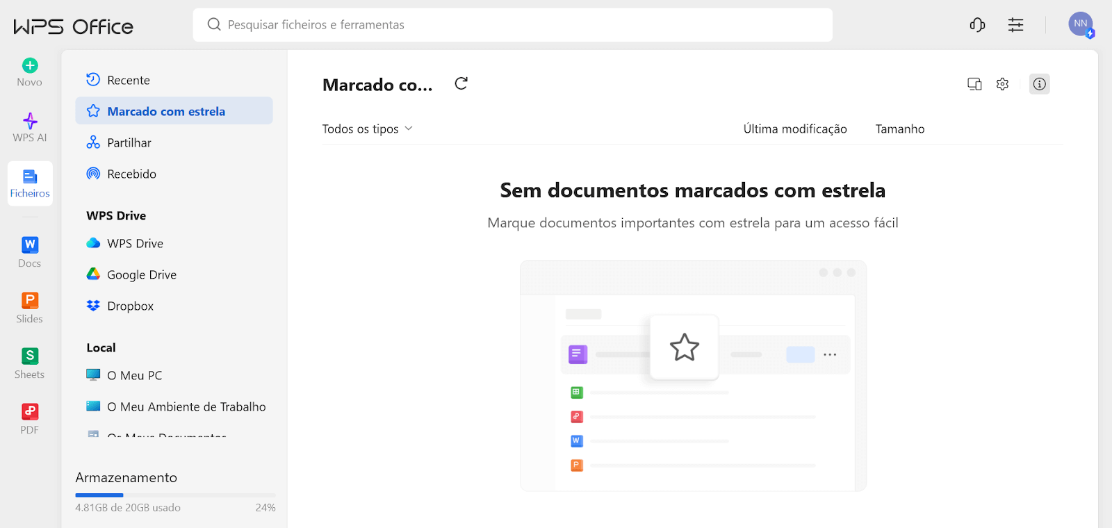  interface do WPS