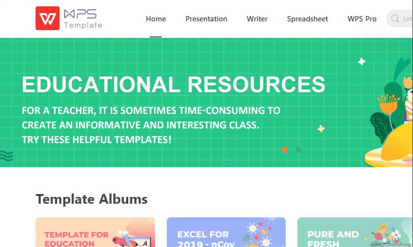 go to the WPS Template site