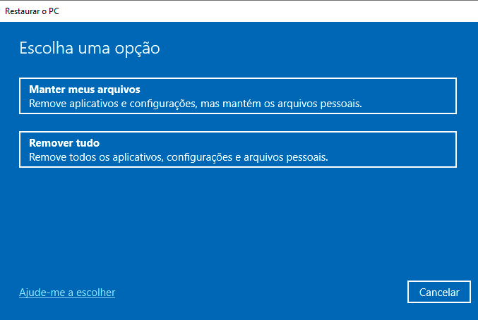 Manter ou remover arquivos