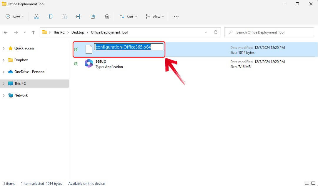 Rename Configuration file