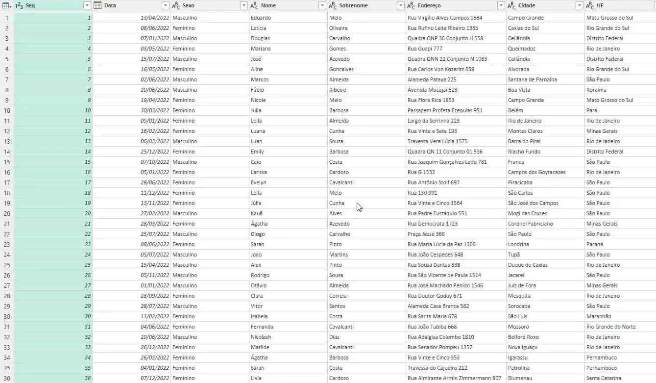  CSV convertido para Excel