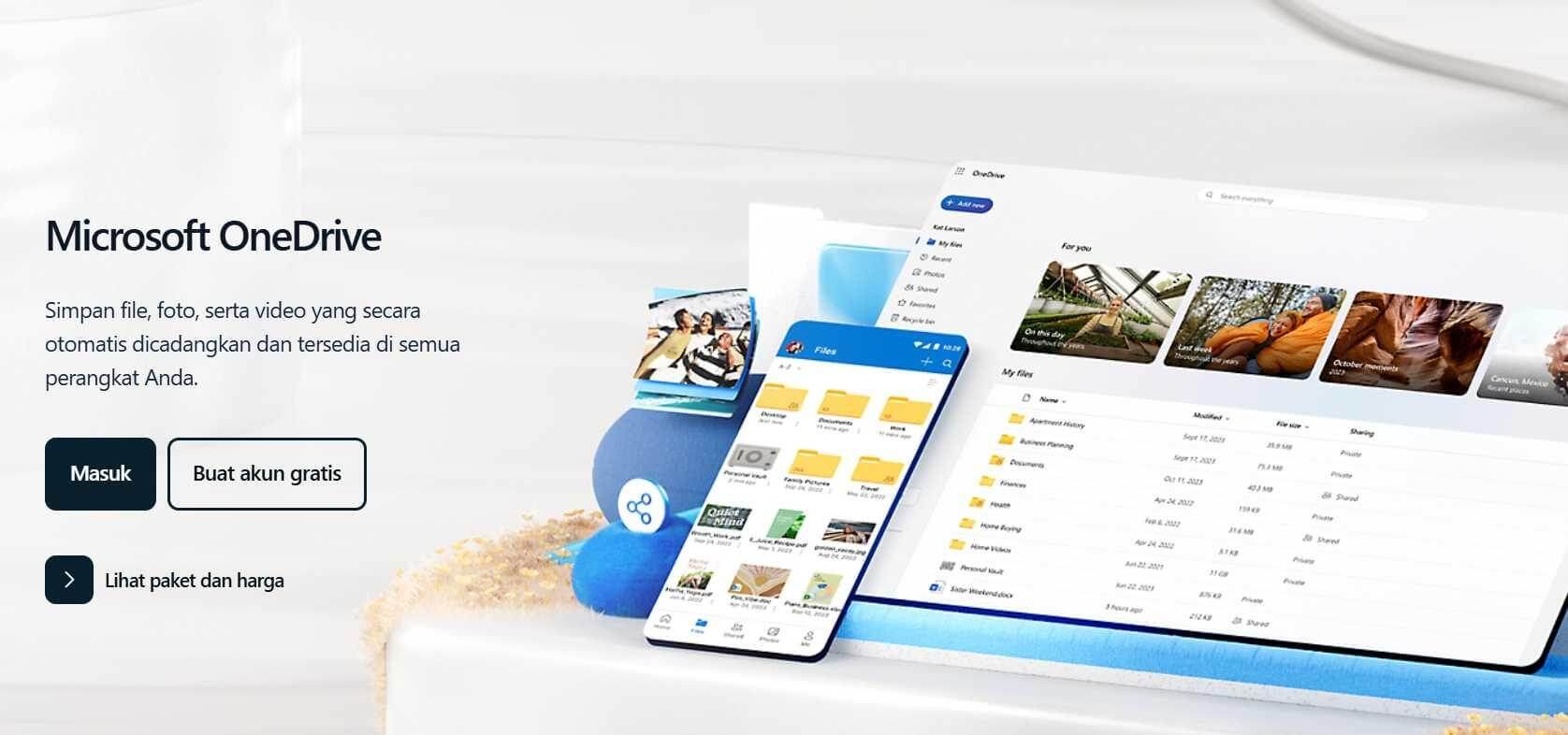 Tampilan Cloud Microsoft 365