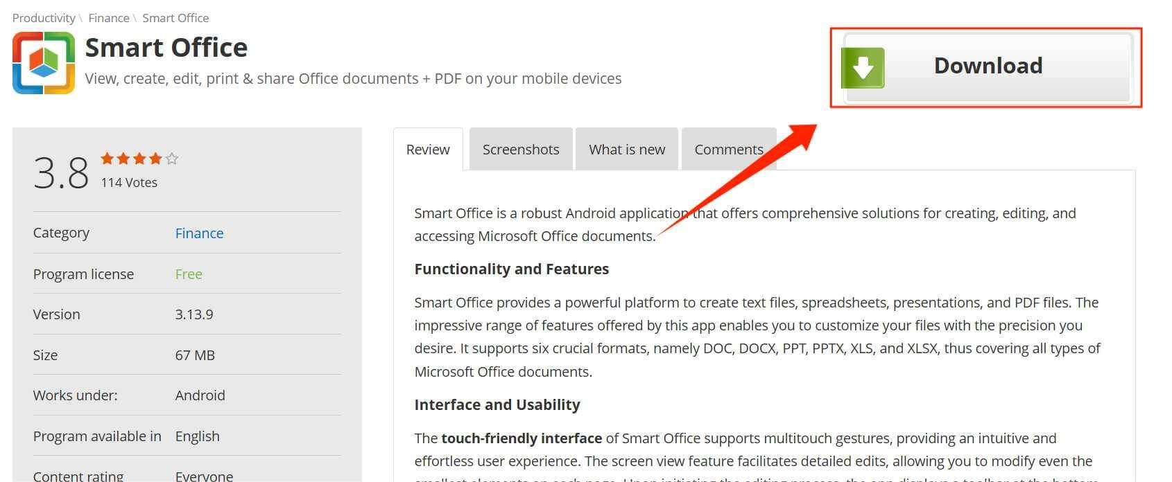  Tampilan Halaman Download SmartOffice